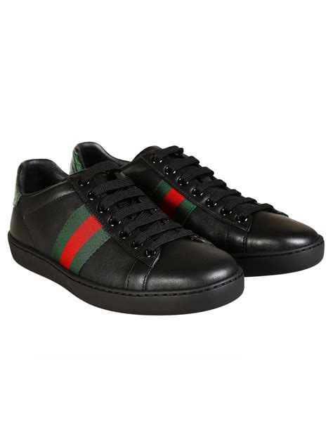 sneakers uomo gucci nere|gucci sneaker for women.